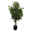 Leaf 110cm Leaf Realistic Artificial Ficus Tree / Plant  Copper Curve Planter 3