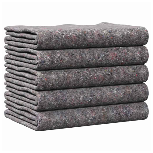 VidaXL vidaXL Moving Blankets 5 pcs Grey 150 x 200 cm Fabric 1