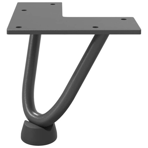 VidaXL vidaXL Hairpin Legs for Coffee Table 4 pcs Anthracite 10 cm Solid Steel 1