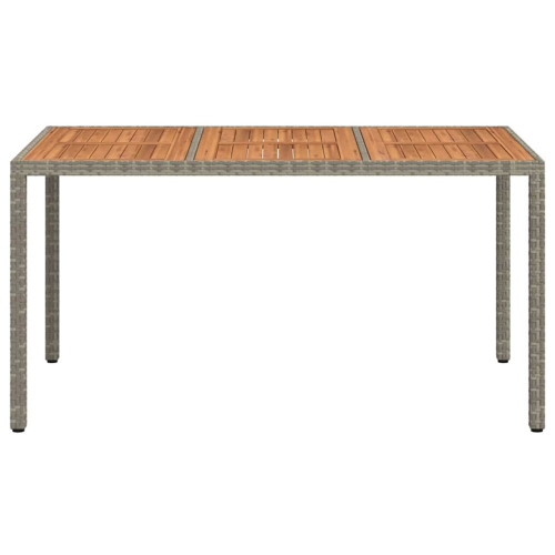 VidaXL vidaXL Garden Table Grey 150 x 90 x 75 cm Poly Rattan 2