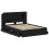 VidaXL vidaXL Bed Frame with Storage Black 150 x 200 cm Engineered Wood 3