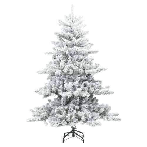 VidaXL vidaXL Artificial Hinged Christmas Tree Snow Flocked White 150 cm 2