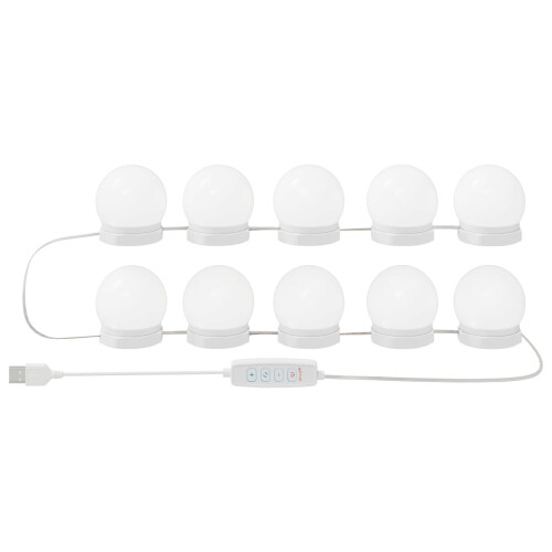 VidaXL vidaXL Mirror Lights White 4.5 x 4.5 x 4.8 cm Plastic 1