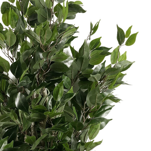 Leaf 110cm Artificial Evergreen Twist Ficus Tree Copper Curve Planter 2