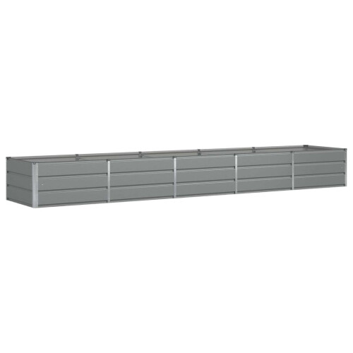 VidaXL vidaXL Planter Light Grey 400 x 80 x 45 cm Steel 1