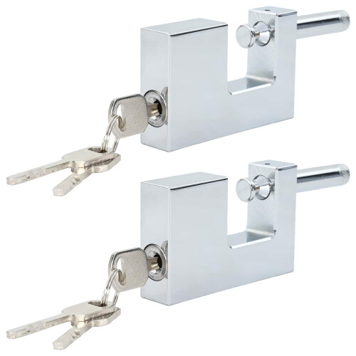 VidaXL vidaXL Padlock 2 pcs Silver Steel 1