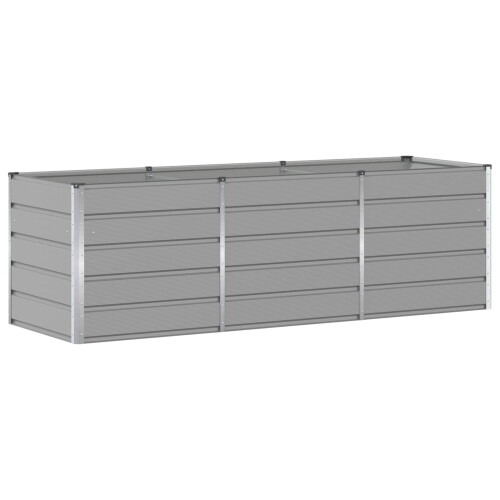 VidaXL vidaXL Planter Light Grey 240 x 80 x 75 cm Steel 1