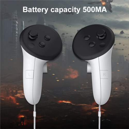 VR Controller Battery Pack R/L Rechargeable Controller Grips for Meta Quest 3S/3 VR Headset Controller Handle Cover 2
