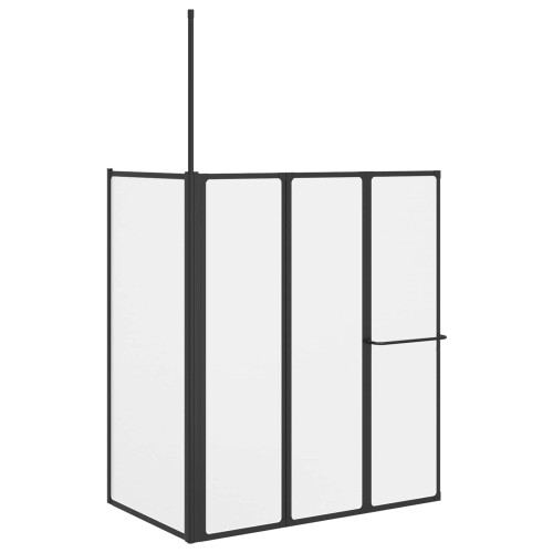 VidaXL vidaXL Shower Screen Folding White Aluminium 1