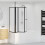 VidaXL vidaXL Shower Screen Folding White Aluminium 3