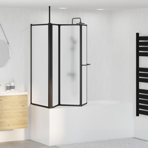 VidaXL vidaXL Shower Screen Folding White Aluminium 2