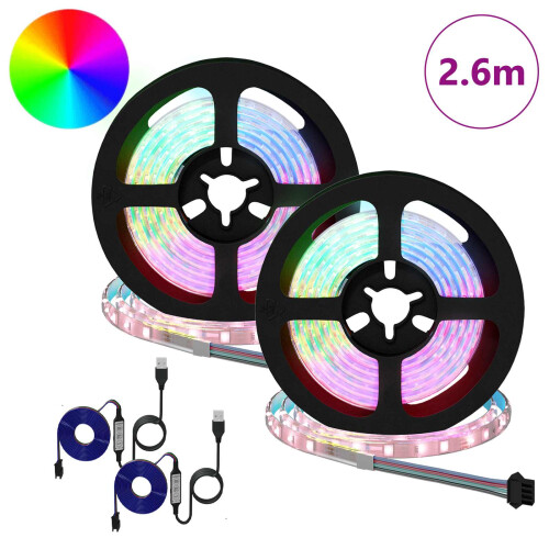 VidaXL vidaXL LED-Streifen 2 stk. Schwarz und Transparent 1