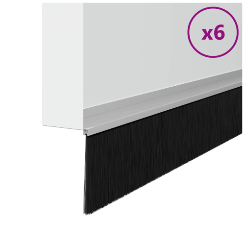 VidaXL vidaXL Selbstklebende Türbürstendichtungen 6 stk. Silber 100 cm 2