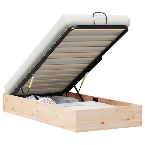 VidaXL vidaXL Ottoman Bed Frame with Storage Natural 70 x 190 cm 2