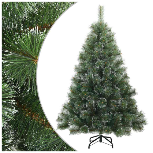 VidaXL vidaXL Artificial Hinged Christmas Tree Snow Flocked Green 150 cm 1