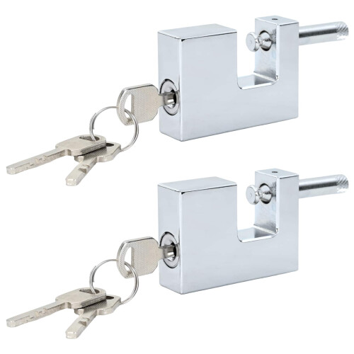 VidaXL vidaXL Padlock 2 pcs Silver Steel 1