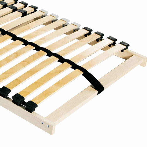 VidaXL vidaXL Slatted Bed Base Brown 90 x 190 cm Solid Beech Wood 2