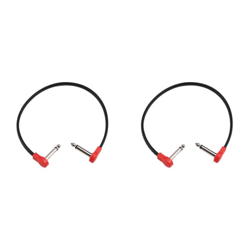 2X Câble de Guitare 30 cm Câble de Pédale D'Effet 6,35 mm Câble de Patchs de Pédale Câble de Patchs D'Effet 1