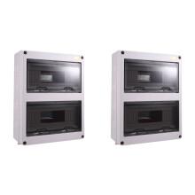 2X HT Series Junction Box 24WAY PC IP65 Waterproof Distribution Box Outdoor Plastic Electrical HT-24Way