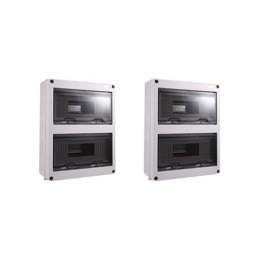 2X Ht Series Junction Box 24Way Pc Ip65 Waterproof Distribution Box Outdoor Plastic Electrical Ht-24Way 4712880801191