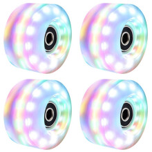 4 Pcs Roller Skate Wheels 58mm X 32mm Luminous Quad Roller Skateboard Roller Skates Light Wheels Colorful