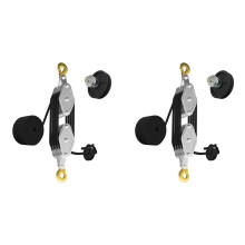2X Sistema de Poleas para Polipasto de Cable, Bloque de Polea de 4400 Lb, Relación de Potencia de Elevación de 8:1, 65 Pies, Bloque de Polea de Alta