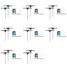 8X ELRS Dual 2.4G True Diversity Receiver ESP32-C3 TCXO WIFI Upgrade Firmware for RC FPV Drone Parts