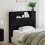 VidaXL vidaXL Storage Headboard with LED Black Oak Engineered Wood 1