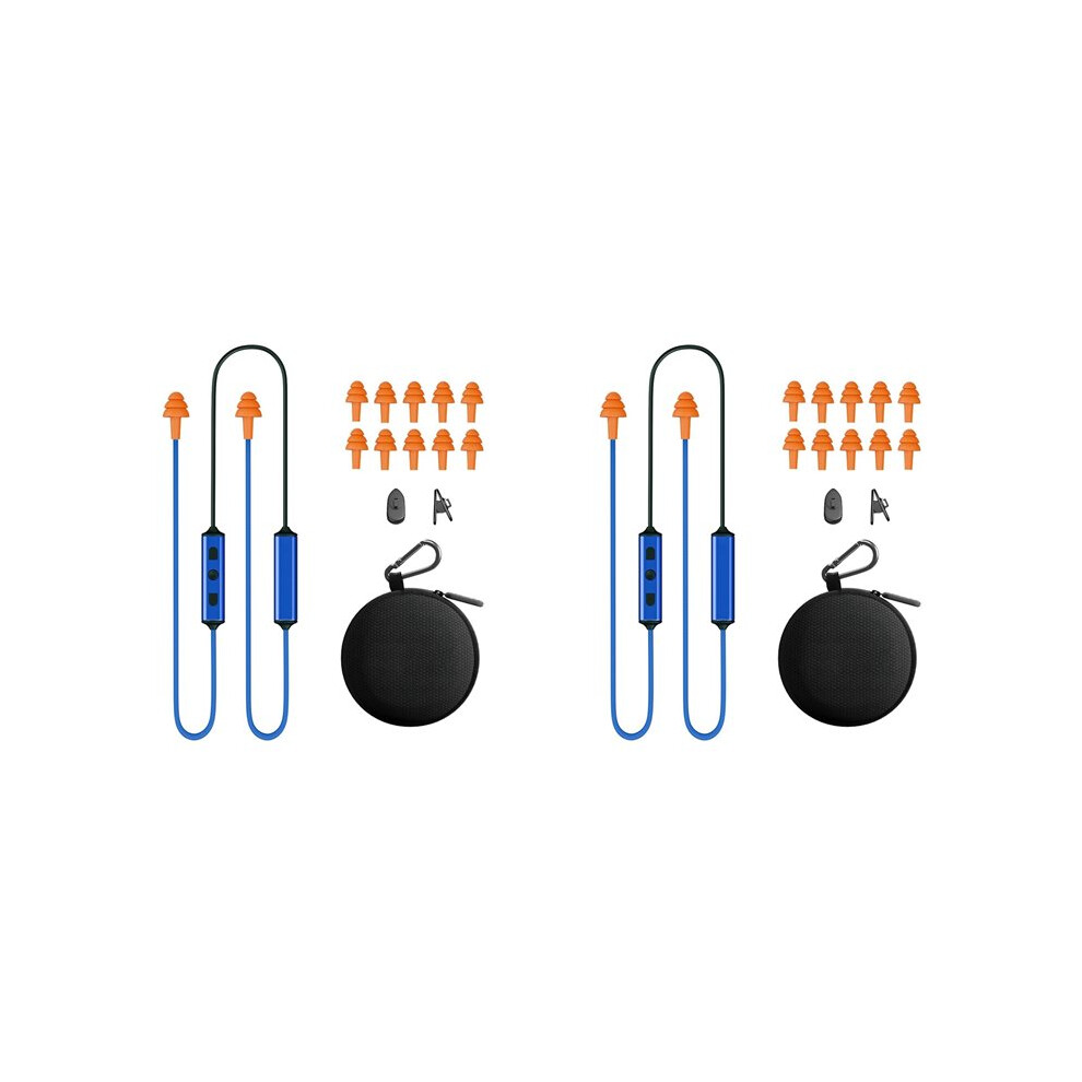 2X Earplug Headphones, Neckband Wireless Earbuds With Ear Tips,Noise Cancelling Ear Plug Headphones 4714065620047