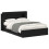 VidaXL vidaXL Bed Frame with Storage Black 150 x 200 cm Engineered Wood 2