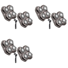 6 Sztuki Wymiennych Głowic Pro 4 Shaver do Czaszek Pitbulle Gold PRO, Silver PRO, Platinum PRO, 4 Ruchome Głowice