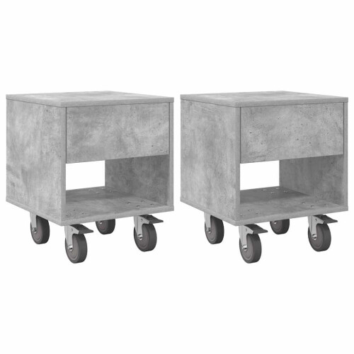 VidaXL vidaXL Bedside Table 2 pcs Concrete Grey 40.5 x 40 x 48 cm 1