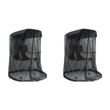 2pcs 63 Inch H Mosquito Net for Outdoor Fishing Canopy Chair, Mosquito Netting with Zipper Opening Waterproof Roof