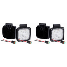4Pcs 19 LED Excavator Work Light 57W 6500K Flood for Loader Tractor Forklift with IP65 Rating