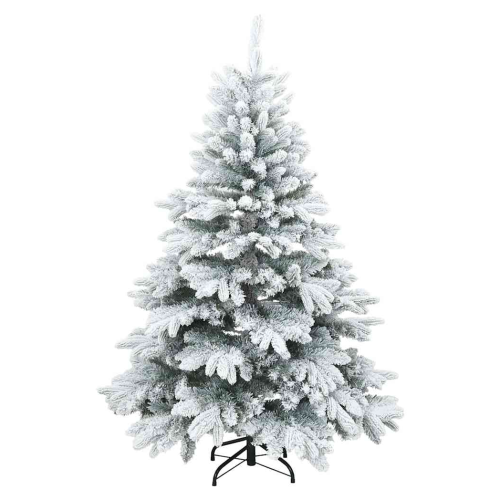 VidaXL vidaXL Artificial Hinged Christmas Tree Snow Flocked White 150 cm 2