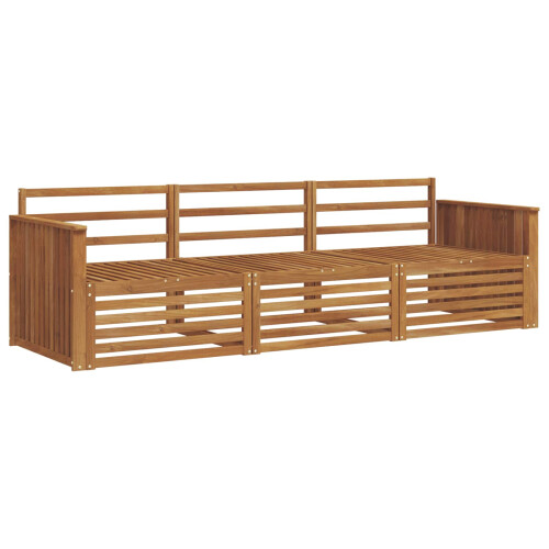 VidaXL vidaXL Outdoor Sofa Set 3 pcs Natural Solid Acacia Wood 1