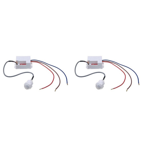 2X Practical Useful Wall PIR Sensor Detector Light  50/60Hz 6m Motion Occupancy Rest Dips 220-240V/AC 360