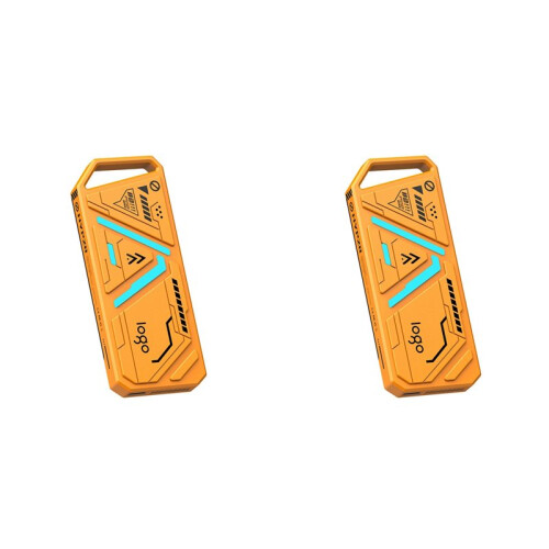 2X Boîtier SSD M.2 NGFF/NVMe Portable USB 3.1 Type-C RGB pour PC, 10 Gbit/S