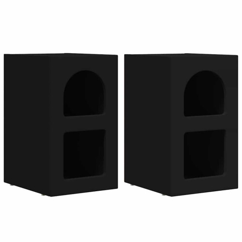VidaXL vidaXL Bedside Table 2 pcs Black 29.5 x 33.5 x 50 cm Engineered Wood 1