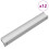 VidaXL vidaXL Handle Plain 12 pcs Silver 105.7 x 7.4 x 15.5 mm Aluminium 2