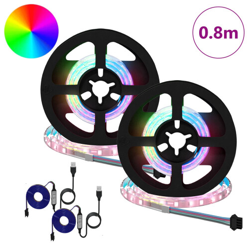 VidaXL vidaXL LED-Streifen 2 stk. Schwarz und Transparent 1