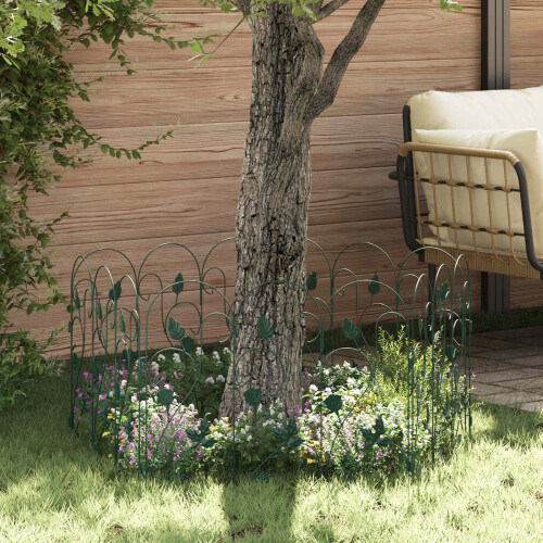 VidaXL vidaXL Gartenzaun 5 stk. Stahl Grün 2