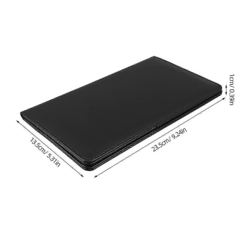Cafe Menu Folder Display Binder for Dining Service Industry Rectangular Shape Black Color 9.3X5.3X0.4in 1Pack 1