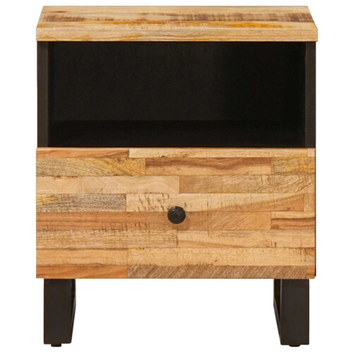 VidaXL vidaXL Bed cabinet with Drawer Brown 40 x 33 x 46 cm Solid Mango Wood 2