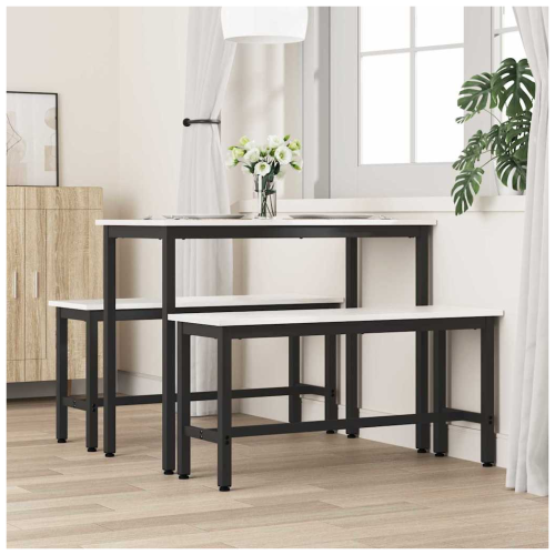 VidaXL vidaXL Dining Bench 2 pcs White 100 x 32.5 x 49 cm Solid pine wood 2