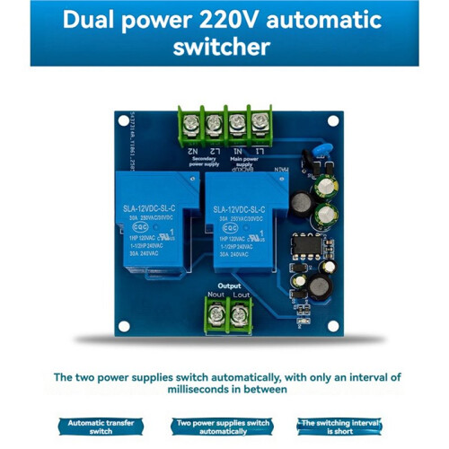 2X 220V 2-CH Automatic Power  Module Power Failure Standby Conversion  Board Emergency Converter 2
