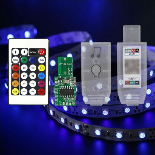 2X Music LED Controller Colorful Leather Light String Controller 24 Keys Versatile & Efficient 2