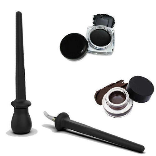 (black) Eyeliner Brush Tool Waterproof Sweatproof Silicone Makeup Eyeliner Guide Long Lasting Reusable 1