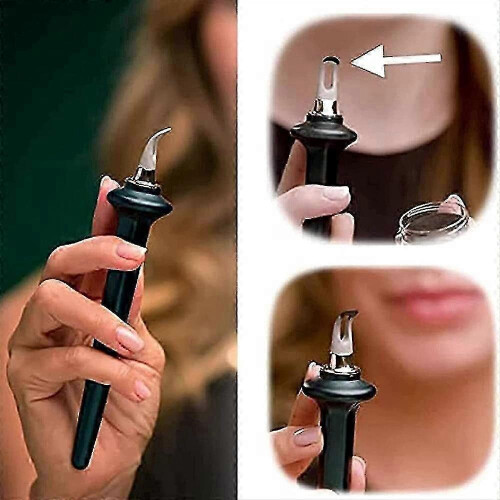 (black) Eyeliner Brush Tool Waterproof Sweatproof Silicone Makeup Eyeliner Guide Long Lasting Reusable 2