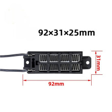 2X Elemento de Aquecimento de Ar PTC 12V 100W com Termostato Constante, Termistor e Sensor de Aquecimento Elétrico para Incubadora